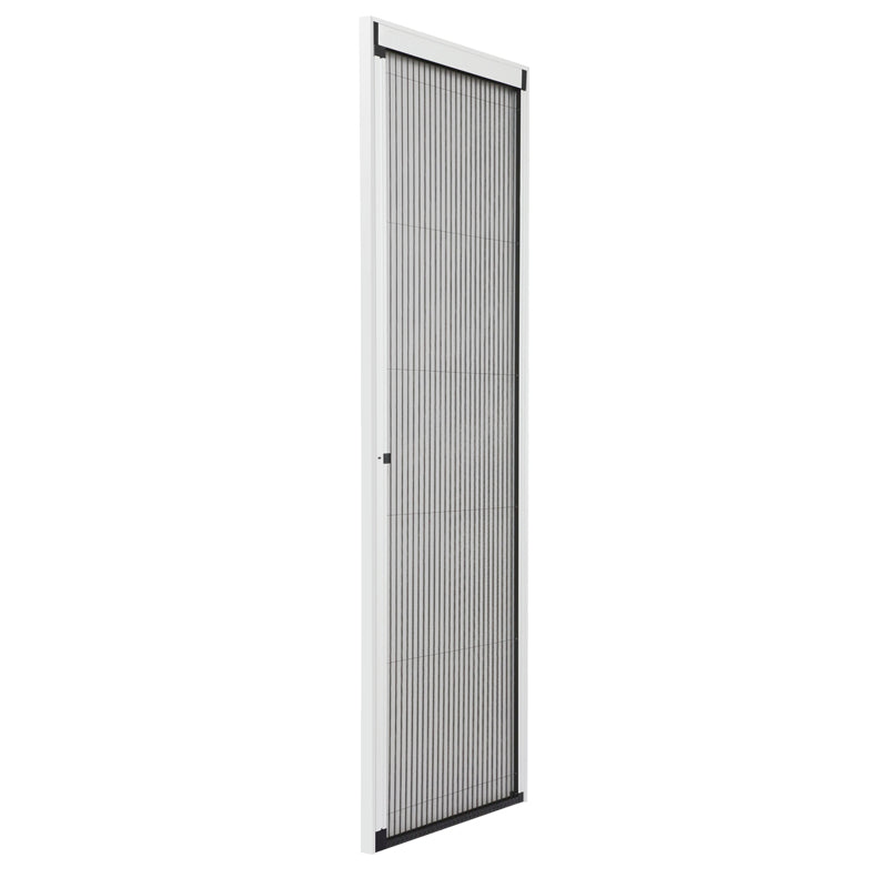 Trackless Retractable Pleated Mesh Screen Door